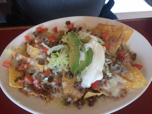 Nachos.. $6 something.. again, no prices posted anywhere! Choose real cheese..