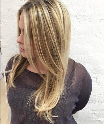 Balayage highlights, cut & blowout from Alexis!