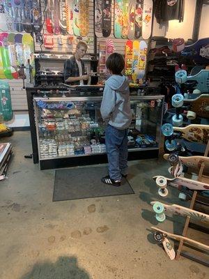 Trent helping out this little guy and did great! We loved the customer interaction and positive attitude he had during our service.