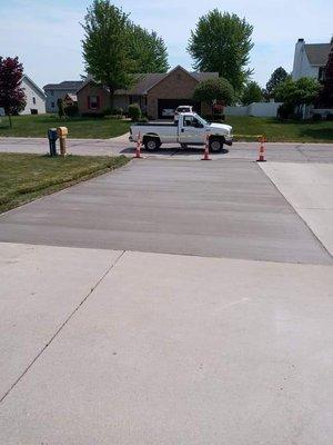 driveway, after Mid-Michigan.