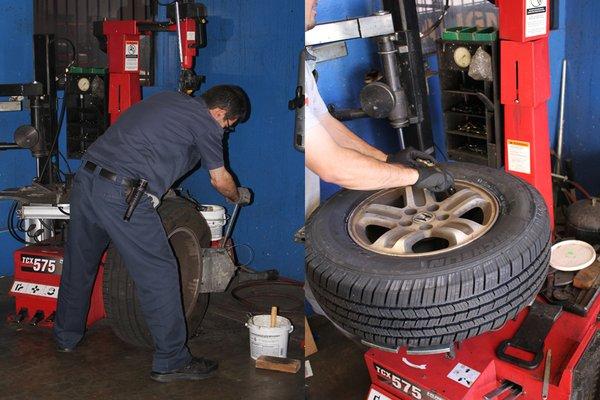 Our tire professionals hard at work