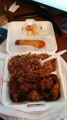 General Tso's chicken combo, $7.50