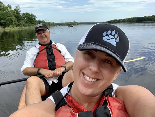 Tandem kayak with PaddleNOVA