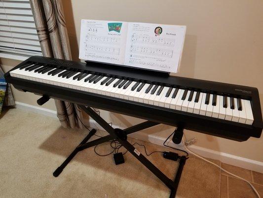 Our new electric piano at home