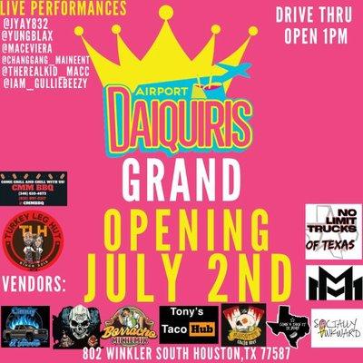 Grand Opening July 2nd