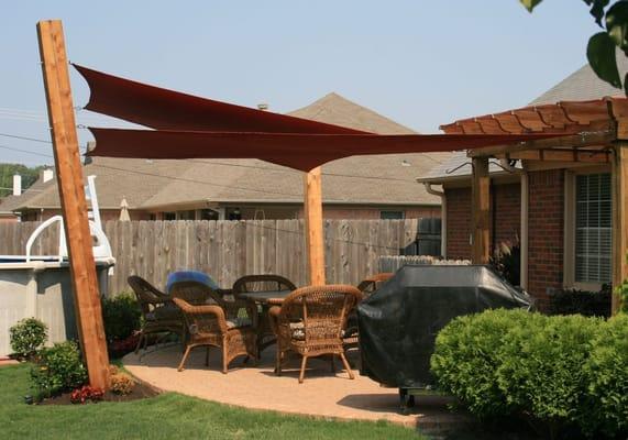 Rectangular Sails with Cedar Posts