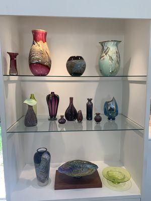 Art glass vases and bowls