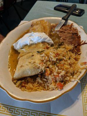 Chili Verde chimichanga