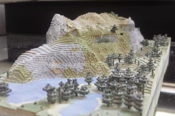 3D printed Minecraft world