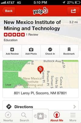 The real Yelp page for this school.