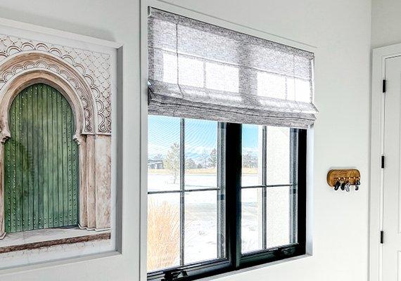 entryway roman shades by Hunter Douglas