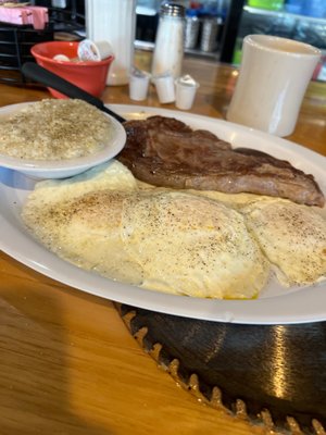 Steak and eggs