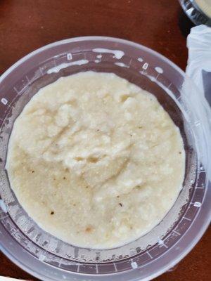 Grits with butter, right consistency and good serving