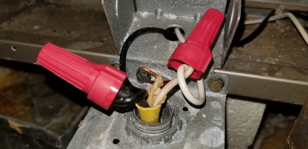 Rewired furnace power wiring.