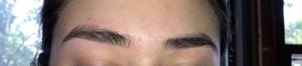 After the eyebrow threading (disregard my irritation, I am pleased with the results!)