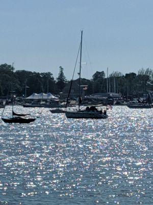 Yacht club from mooring field.