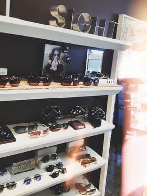 A large variety of of sunglasses.