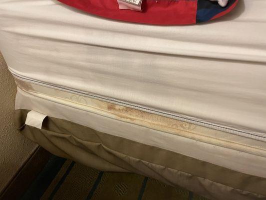 We were afraid to lift the mattress to learn more about this stain.