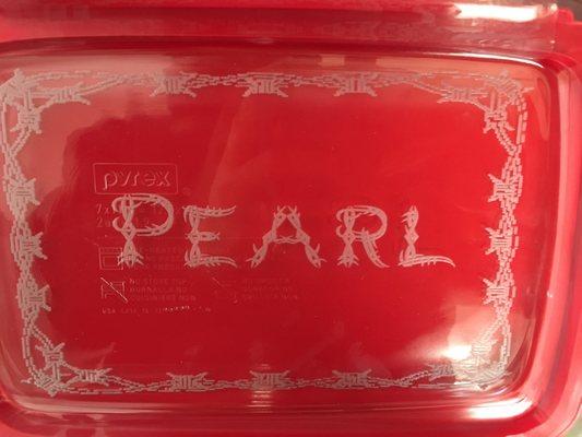 Personalized Pyrex Bakeware