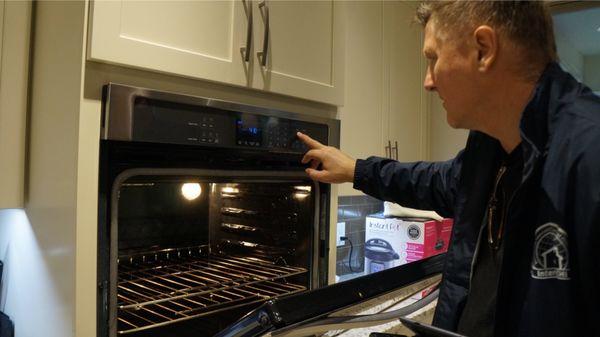 Inspecting oven