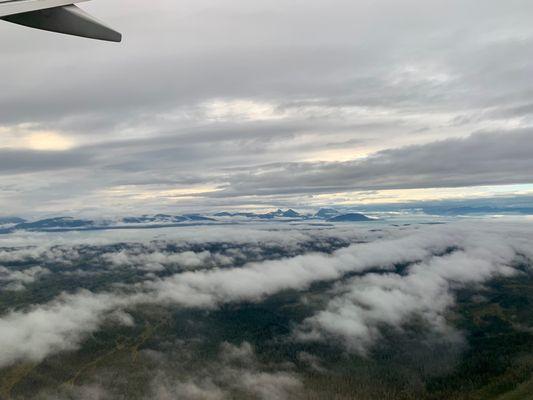 Flying from Juneau to Gustavus, Alaska.