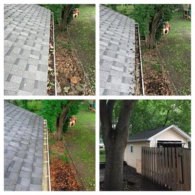 Cleaning Gutters after complete roof installation