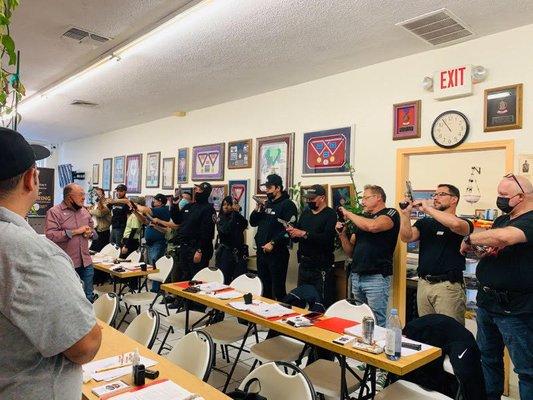 Firearms Training Class, we had a successful team this past Saturday.