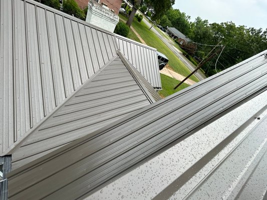 Metal Roof and Gutter Installation.