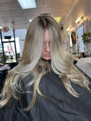 Dimensional blonde balayage