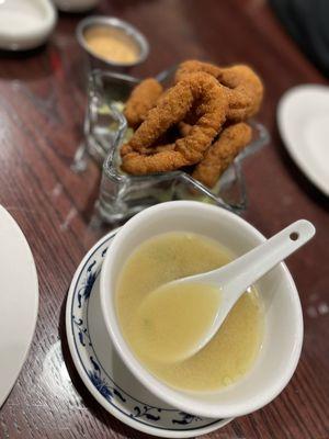 Miso Soup & Calamari