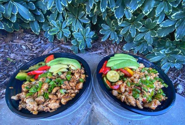 Hoisin Glazed Chicken & Sweet Chili Chicken Bowls