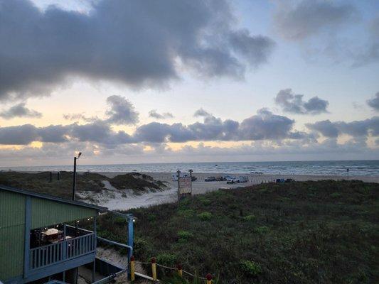 View from restaurant. Beach access just steps away.