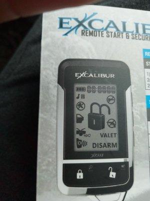 Excalibur 1870 Remote Start & Security Perfected five button two-way LCD Remote.