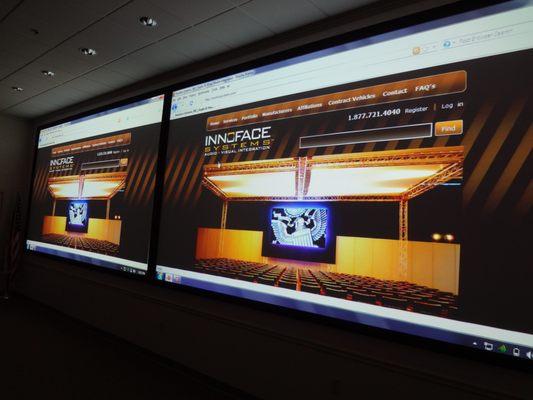 This USAF base ops center projection system if perfect for high level presentations. 1-877-721-4040 or 410-721-4040