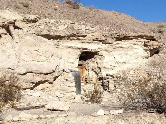 Historic miner's cave dwellings in Dublin Gultch