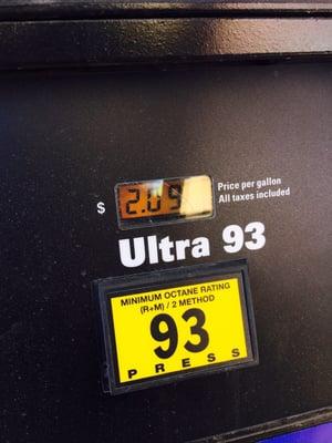 93 octane here! Yay!!