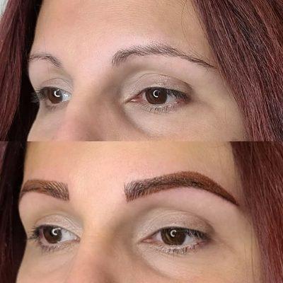 PowderBrows and Microblading combination