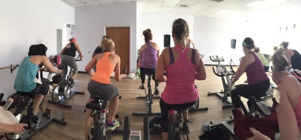 Spin class is a great workout!!