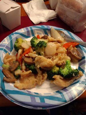 Pt. Moo goo Gai pan (plated)