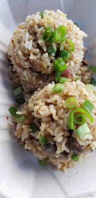 Connie's Fried Rice with steak bacon and eggs