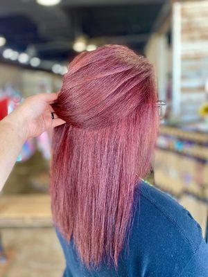 Red Color with Pre-lightened Base