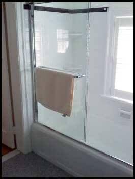 Reglazed tub and tile walls completely changed the look of the bathroom!