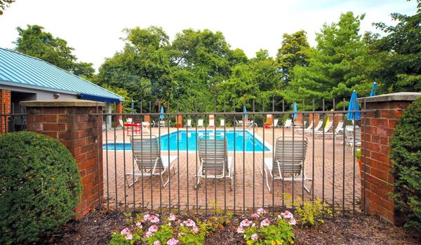 Outdoor pool with fully-furnished sundeck