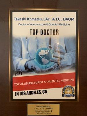 Selected Top Doctor Award 2021