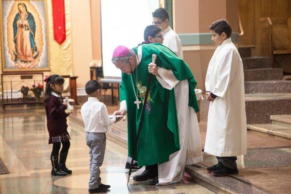 Mass with Bishop Clark