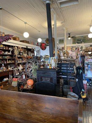 From dining area looking at the antique store