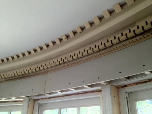 Ceiling cornice, Poplar, hand made by Public Lumber Company