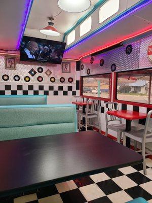 Inside Diner car