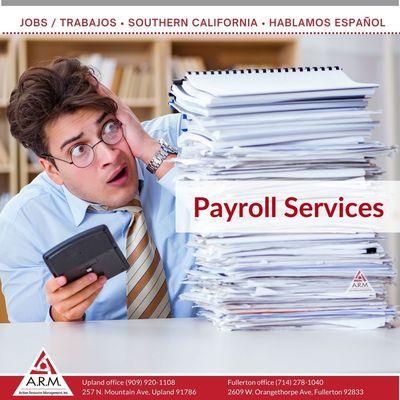 A.R.M. provides Payroll Services