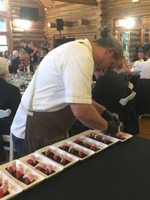 Plating up for Mount Evans Chef Event